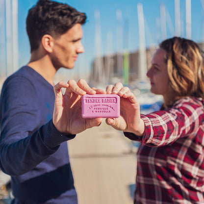 French Marseille Soap Tender Baiser (Tender Kiss) 125g - FouFour - Savon de Marseille - Bar Soap - Eco Natural Products