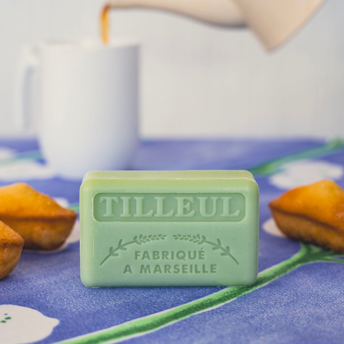 French Marseille Soap Tilleul (Linden Tree) 125g - Eco Natural Products - FouFour - Savon de Marseille - Bar Soap