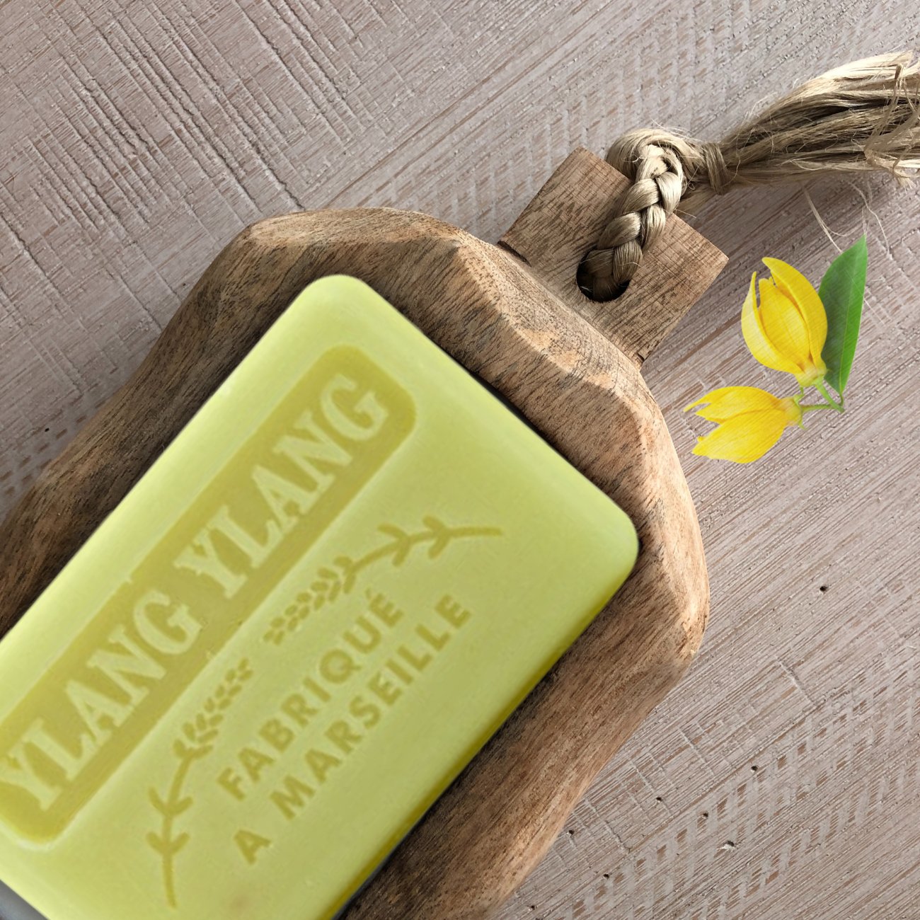 French Marseille Soap Ylang Ylang 125g - Eco Natural Products - FouFour - Savon de Marseille - Bar Soap