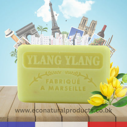 French Marseille Soap Ylang Ylang 125g - FouFour - Savon de Marseille - Bar Soap - Eco Natural Products