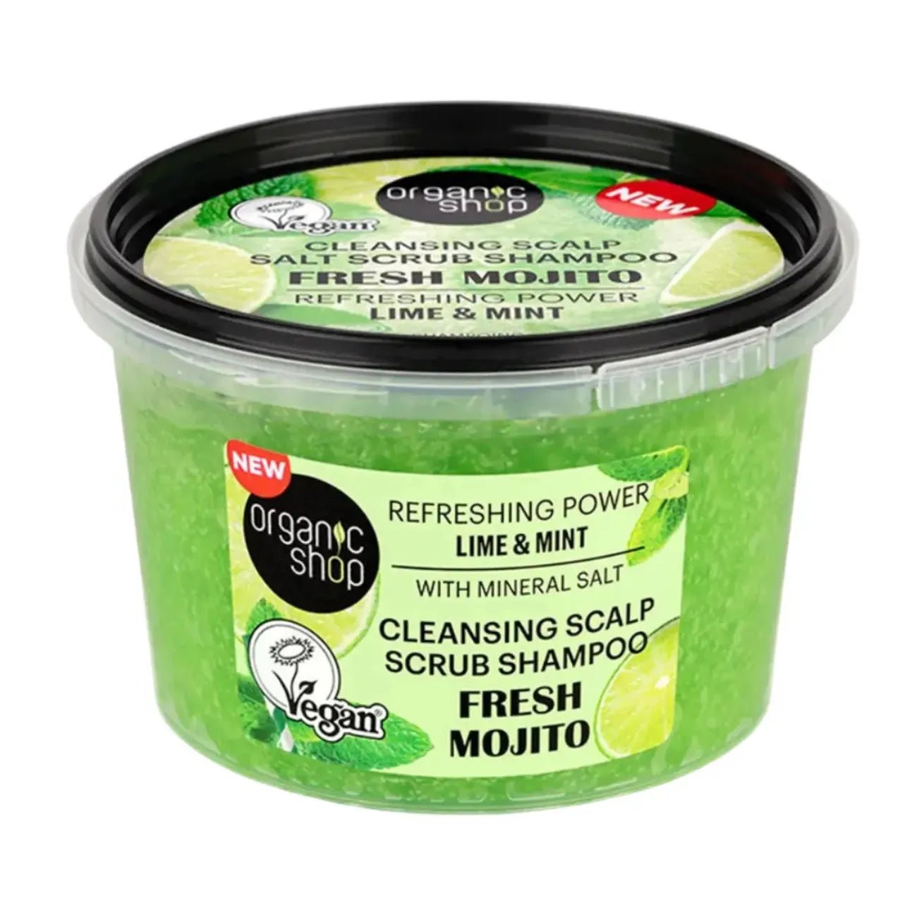 Fresh Mojito Lime & Mint Scalp Salt Scrub Shampoo 250ml - Organic Shop - Shampoo - Organic Shop