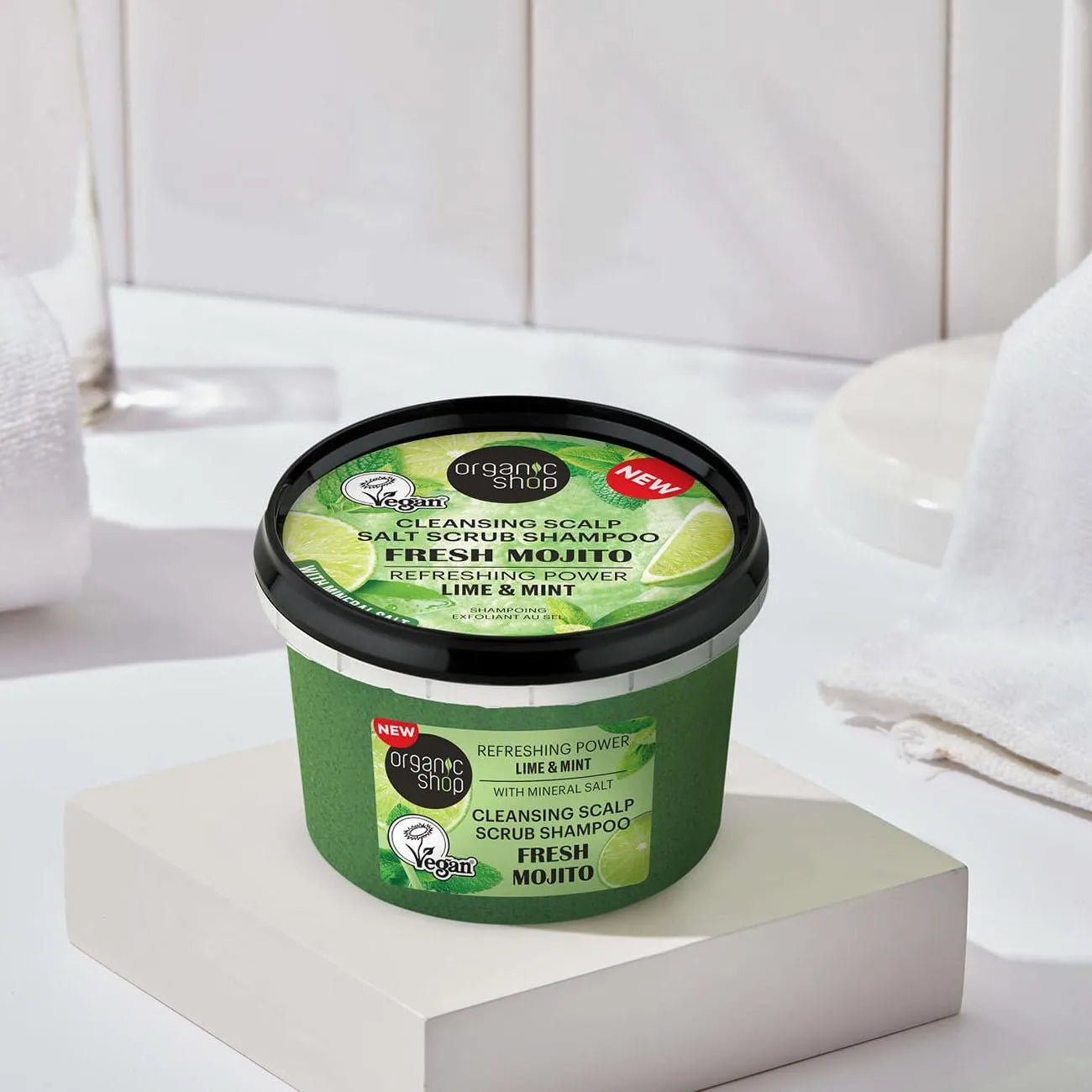 Fresh Mojito Lime & Mint Scalp Salt Scrub Shampoo 250ml - Organic Shop - Shampoo - Organic Shop