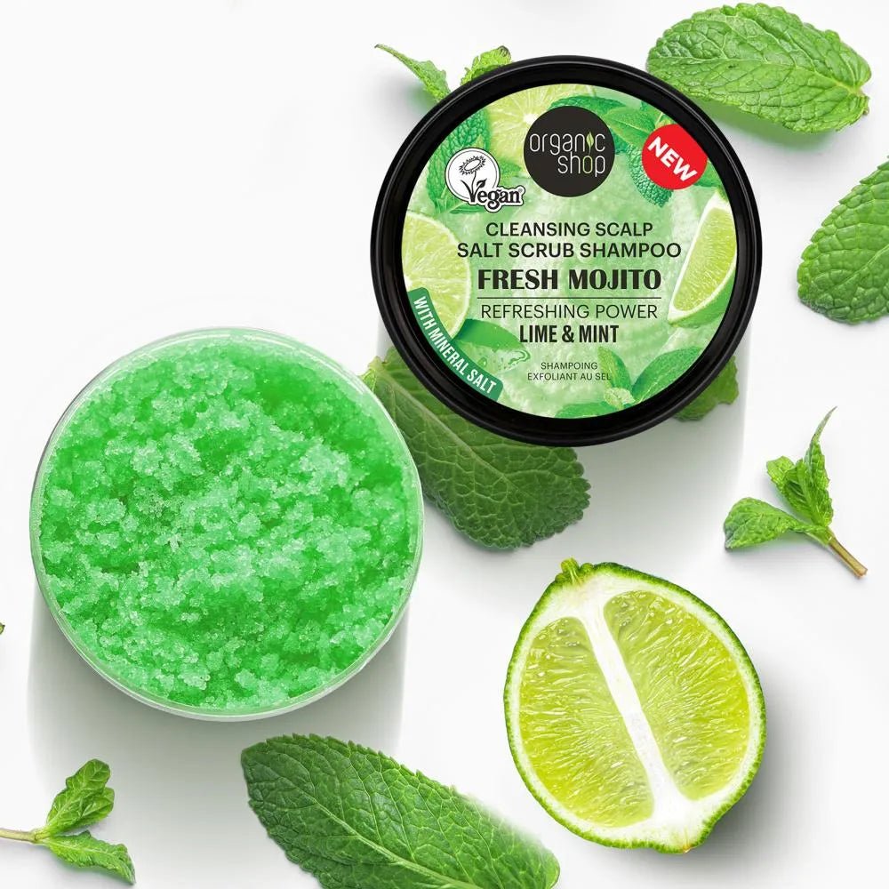 Fresh Mojito Lime & Mint Scalp Salt Scrub Shampoo 250ml - Organic Shop - Shampoo - Organic Shop