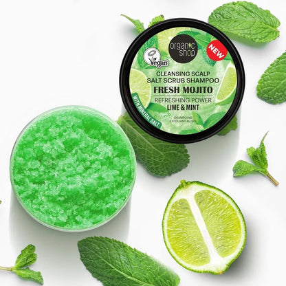 Fresh Mojito Lime & Mint Scalp Salt Scrub Shampoo 250ml - Organic Shop - Shampoo - Organic Shop