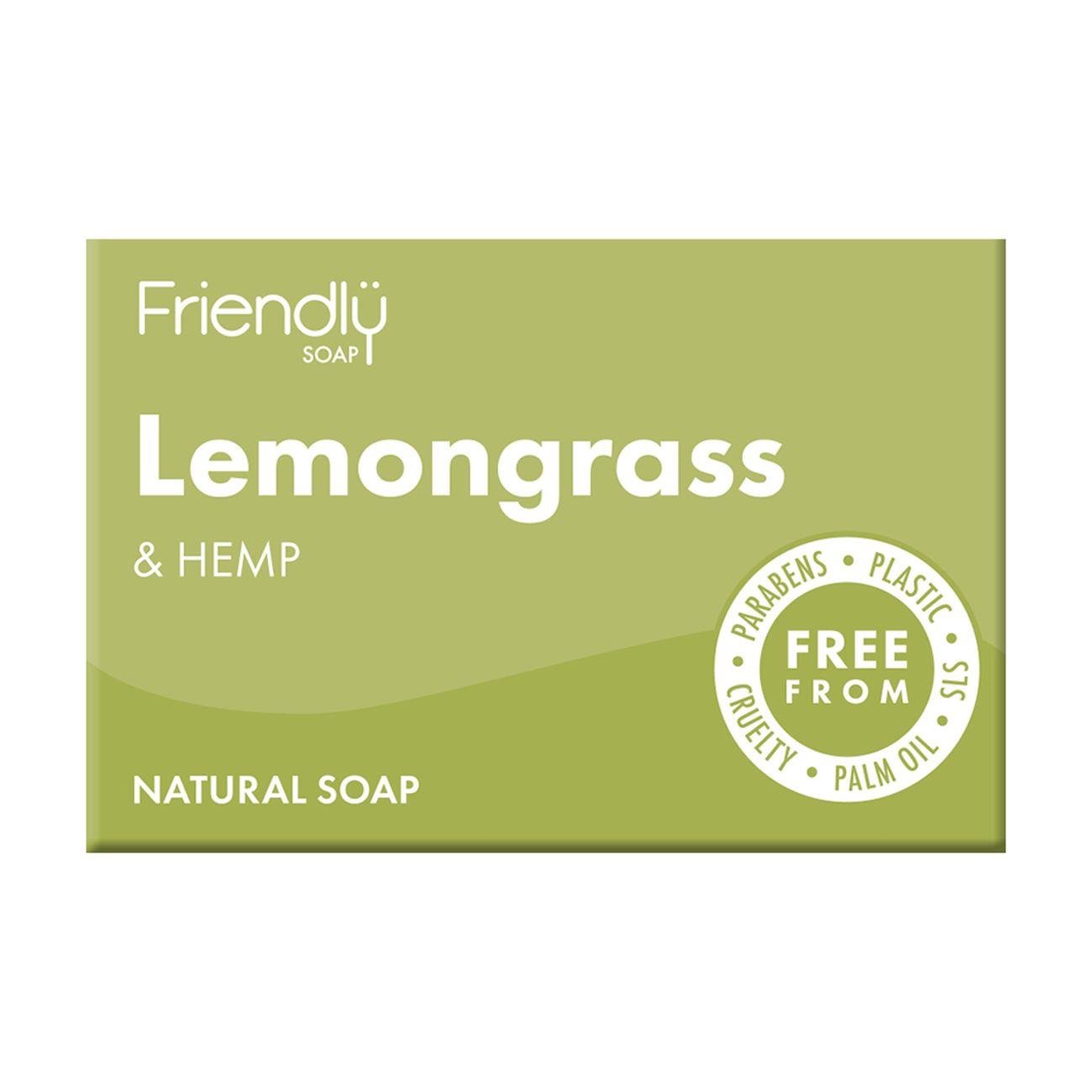Friendly Soap Natural Bath Soap Lemongrass and Hemp 95g - Friendly Soap - Bar Soap - Eco Natural Products