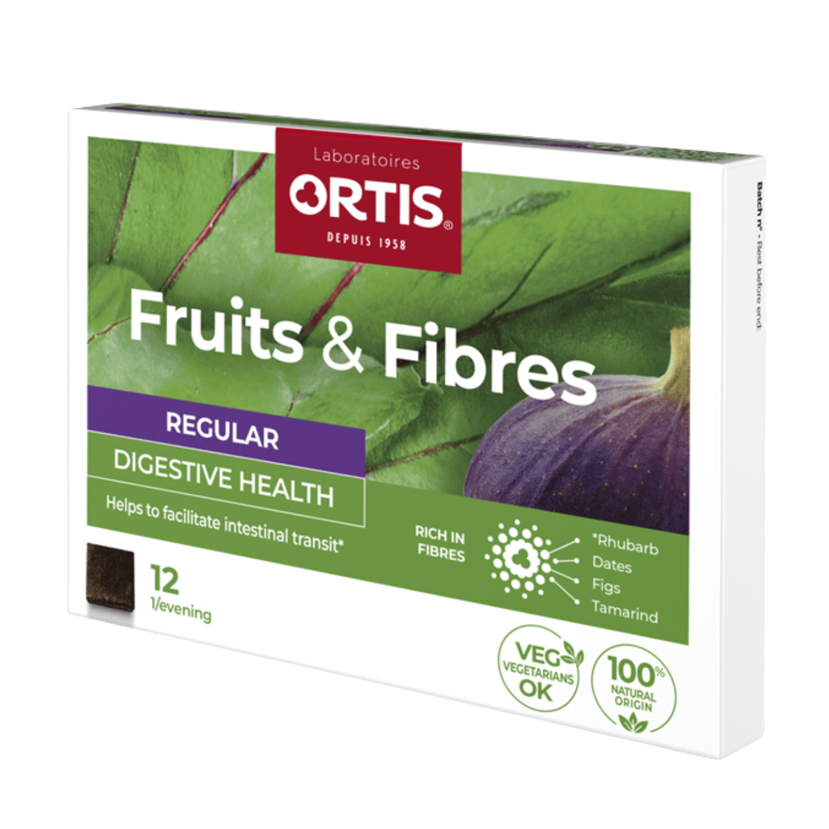 Fruits and Fibres Regular 12 Cubes - Ortis - Digestive Supplements - Ortis