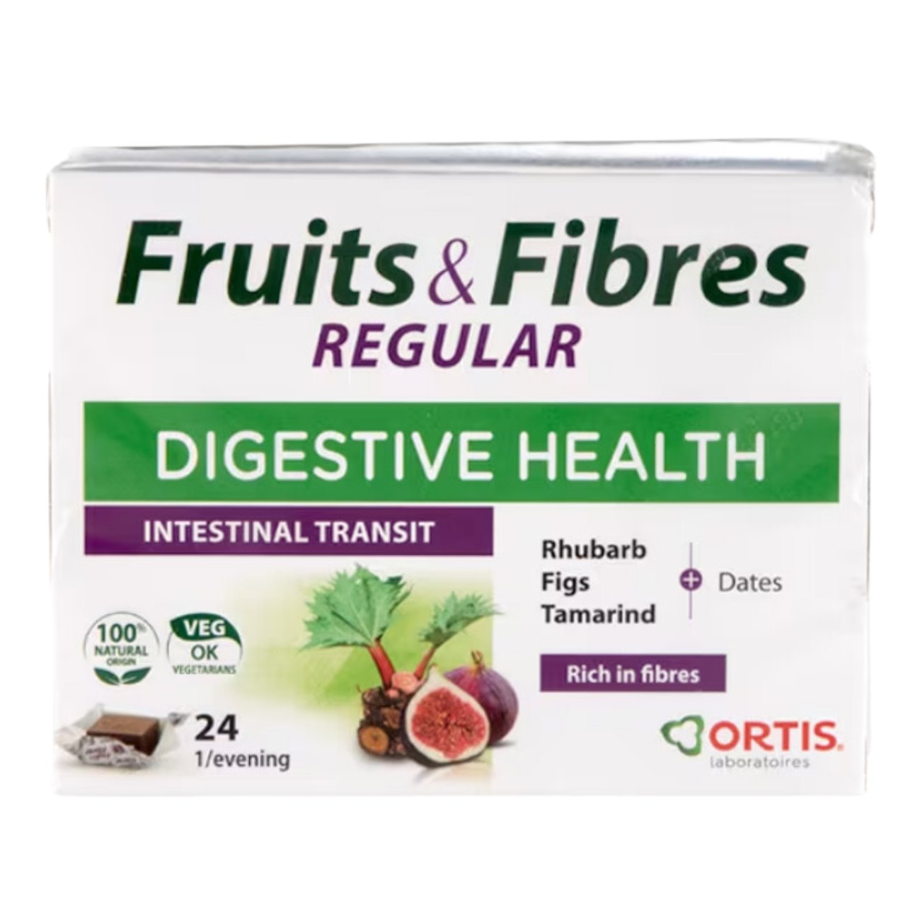 Fruits and Fibres Regular 24 Cubes - Ortis - Herbal Supplement - Eco Natural Products