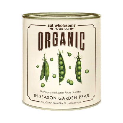Garden Peas Organic In Season 340g - Eat Wholesome - Canned & Jarred Vegetables - Eco Natural Products