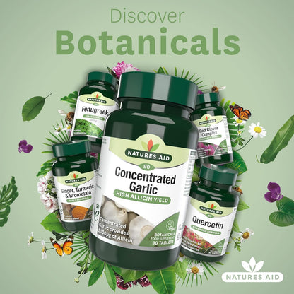 Garlic Concentrated 2000ug Allicin 90 Tablets - Natures Aid - Vitamins & Supplements - Eco Natural Products