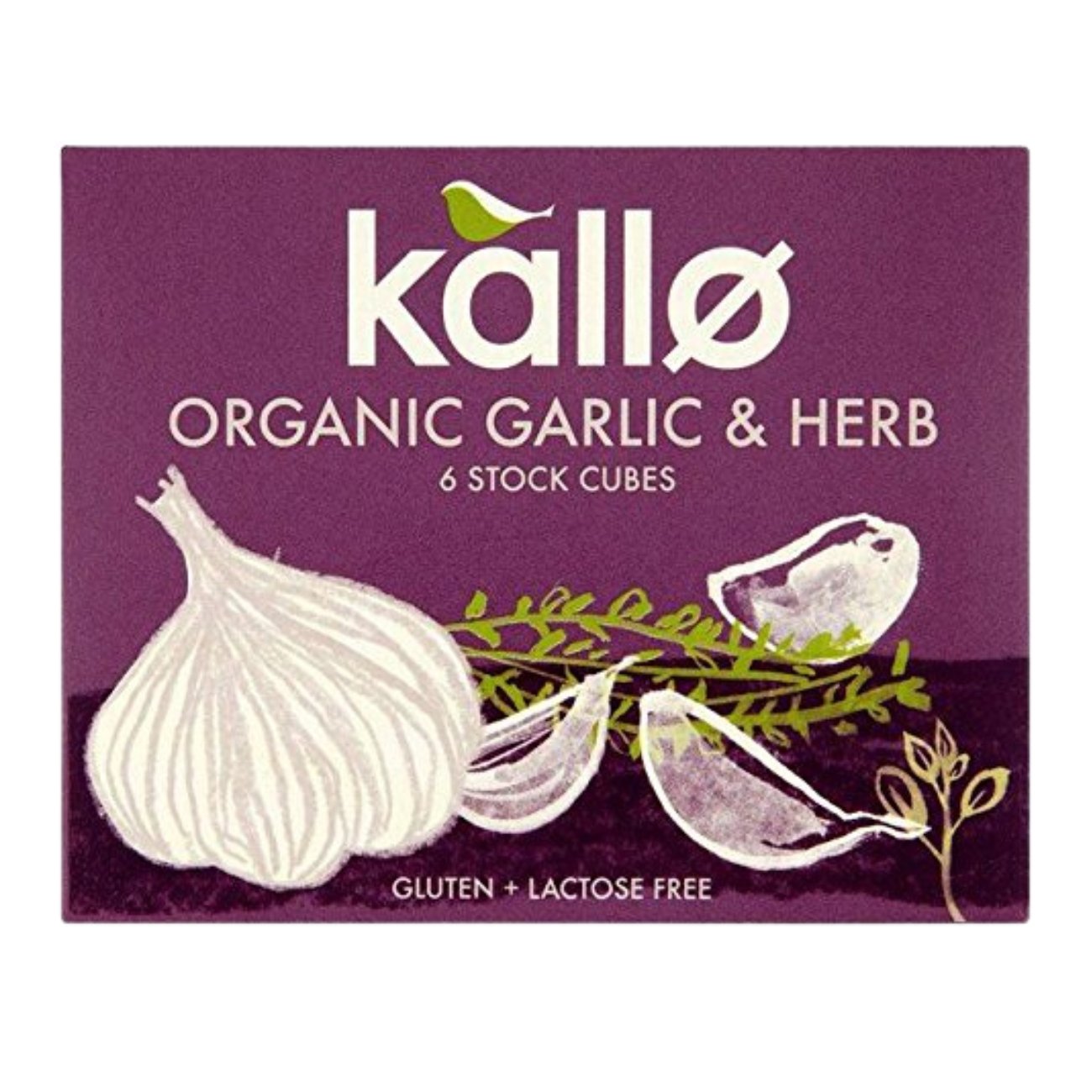 Garlic & Herb Stock 6 Cubes - Eco Natural Products - Kallo - Stock Cubes