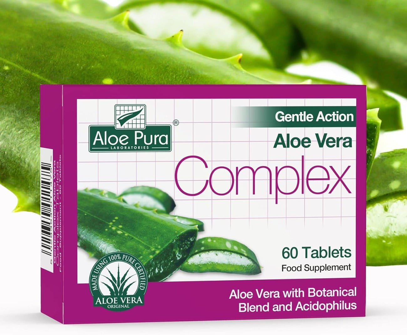 Gentle Action Aloe Vera Complex 60 Tablets - Aloe Pura - Nutrition - Eco Natural Products