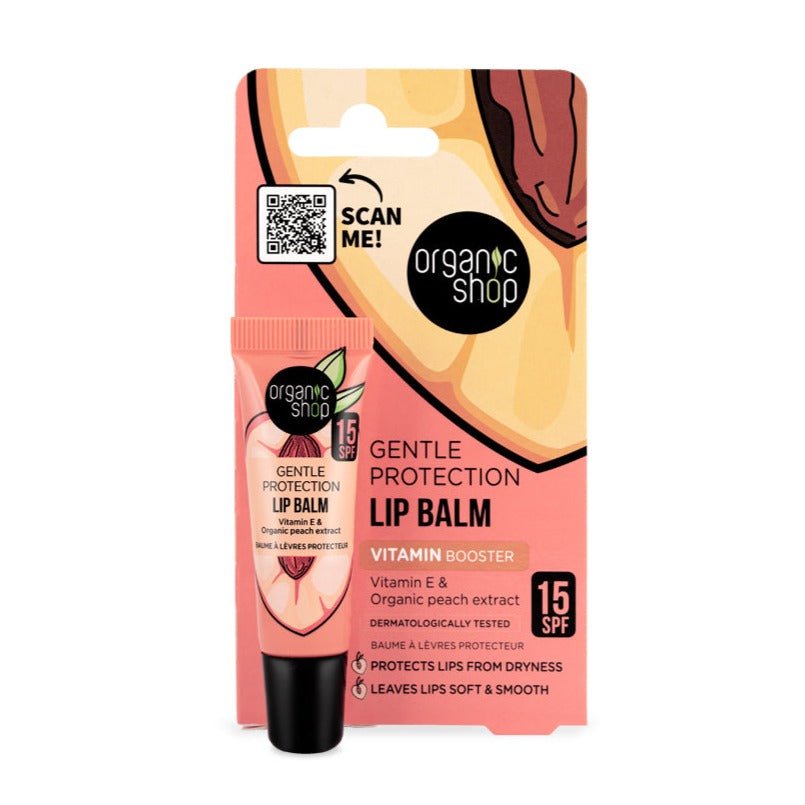 Gentle Protection SPF 15 Vitamin E & Peach Extract Lip Balm 10ml - Organic Shop - Lip Balm - Eco Natural Products