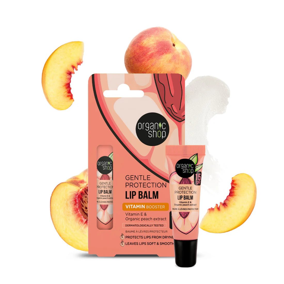 Gentle Protection SPF 15 Vitamin E & Peach Extract Lip Balm 10ml - Organic Shop - Lip Balms - Organic Shop