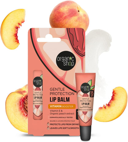 Gentle Protection SPF 15 Vitamin E & Peach Extract Lip Balm 10ml - Organic Shop - Lip Balm - Eco Natural Products