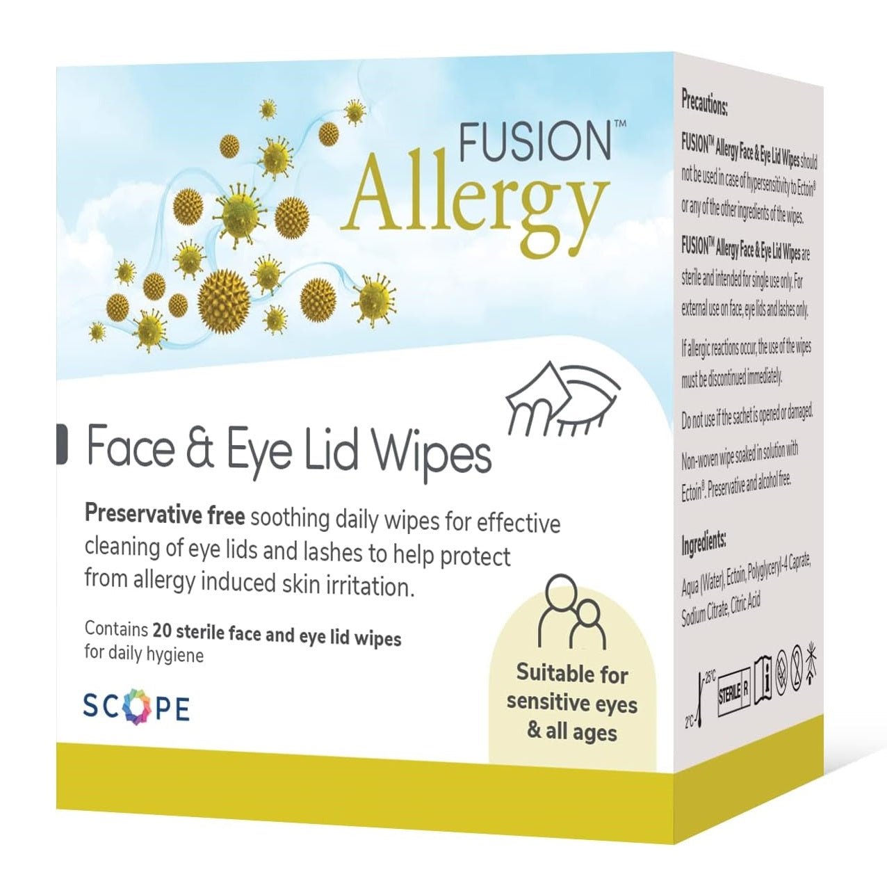 Gently Wipes 20 Wipes - Eco Natural Products - Fusion Allergy - Wipes