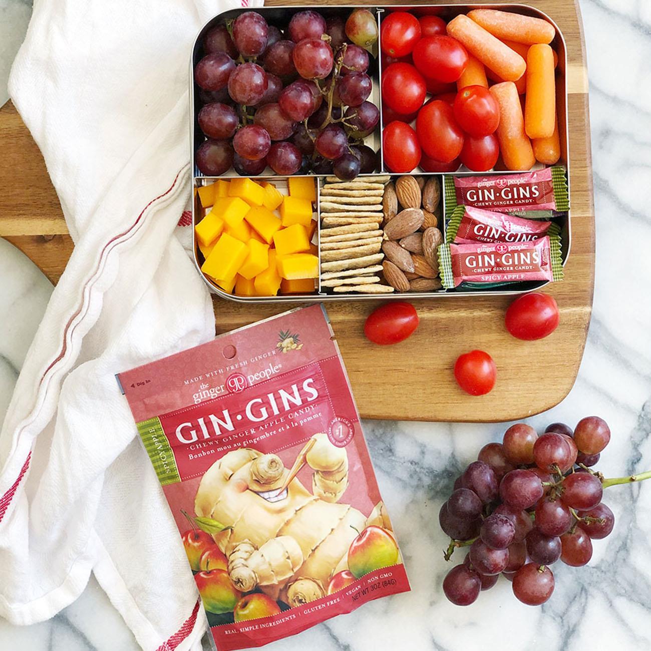 Gin Gins Spicy Apple Ginger Chews 84g - The Ginger People - Chew - Eco Natural Products