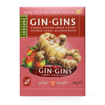 Gin Gins Spicy Apple Ginger Chews 84g - The Ginger People - Chew - Eco Natural Products