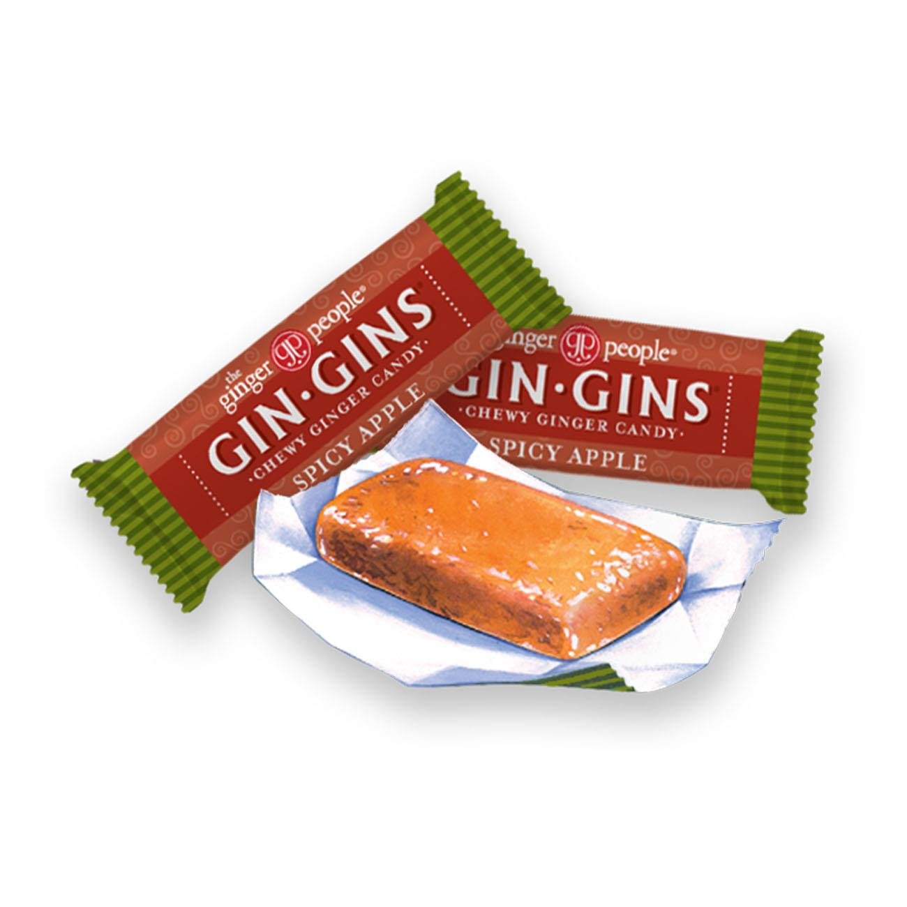 Gin Gins Spicy Apple Ginger Chews 84g - The Ginger People - Chew - Eco Natural Products