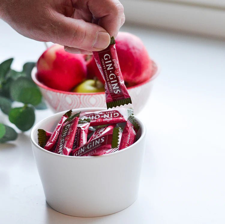 Gin Gins Spicy Apple Ginger Chews 84g - The Ginger People - Chew - Eco Natural Products