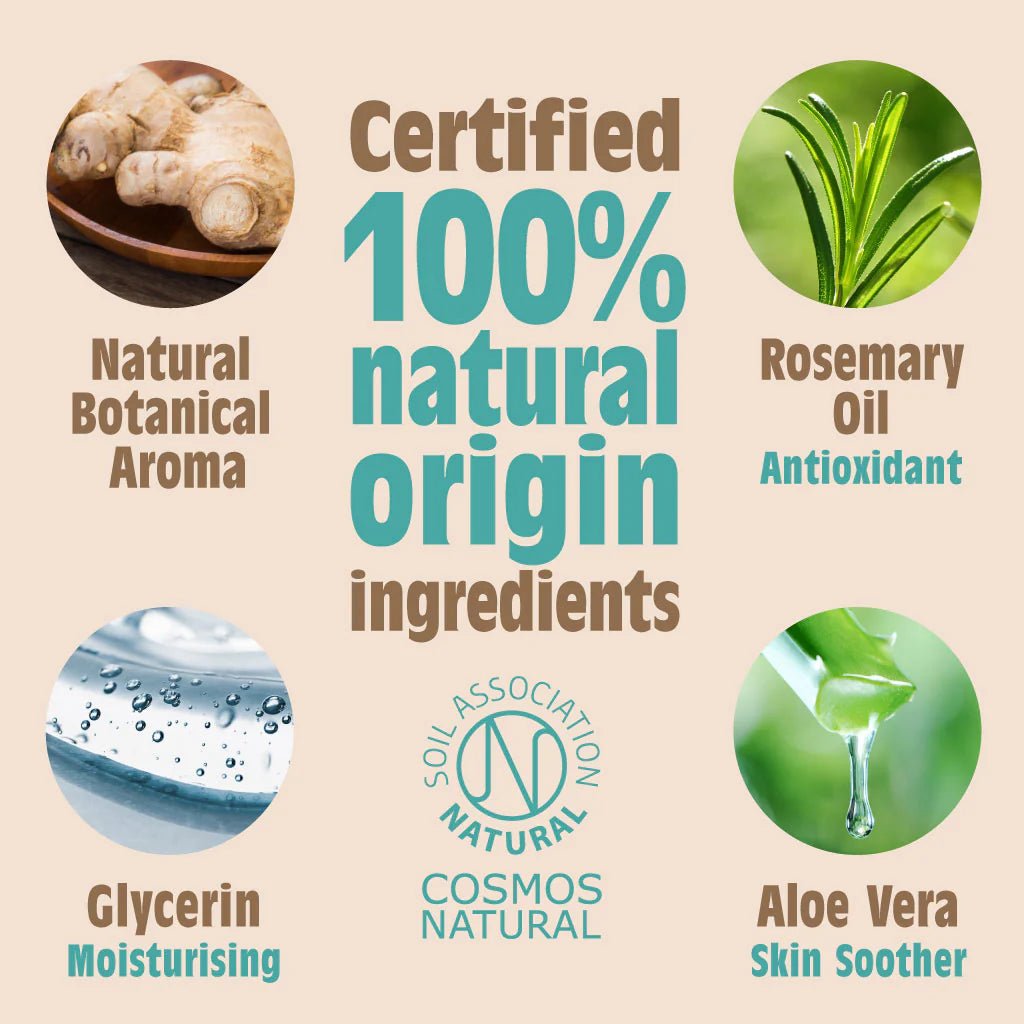 Ginger & Jasmine Vegan Natural Deodorant Roll - On 75ml - Salt Of the Earth - Deodorants - Eco Natural Products