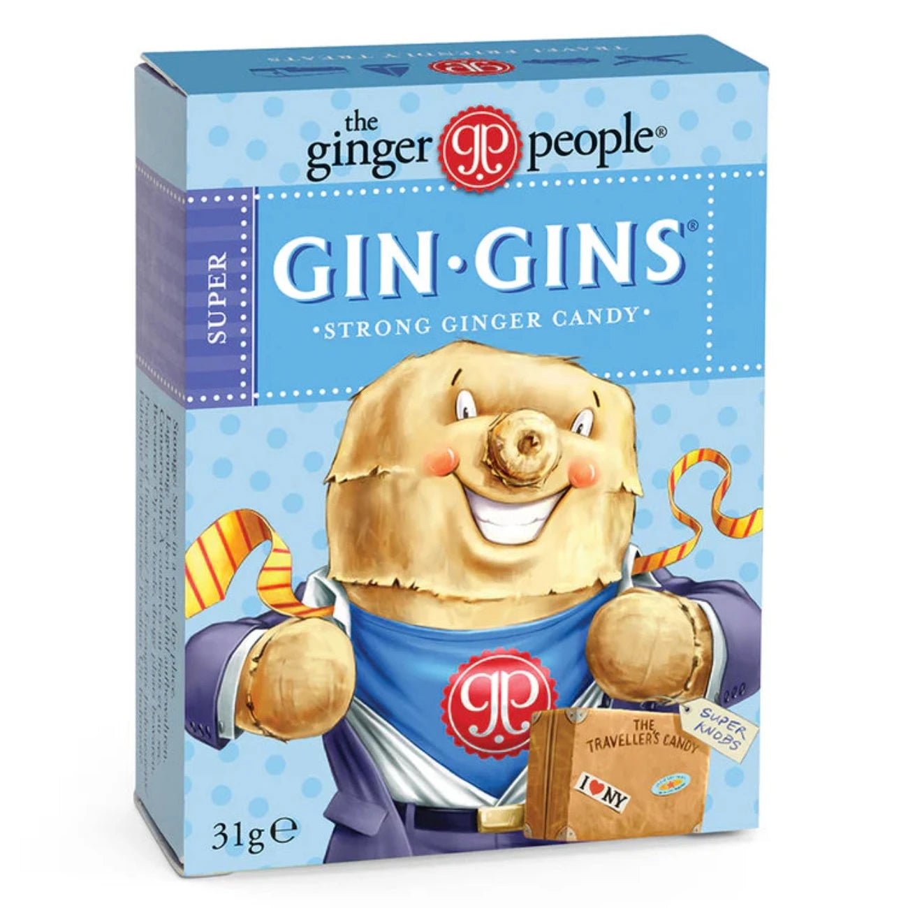 Ginger People Gin Gins Super Strength Ginger Candy 31g - Eco Natural Products - The Ginger People - Candy