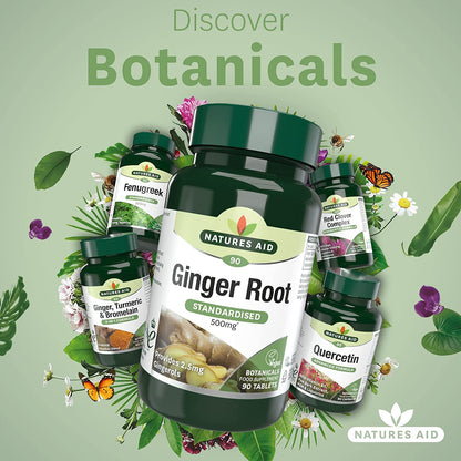 Ginger Root 500mg 90 Tablets - Natures Aid - Vitamins & Supplements - Eco Natural Products