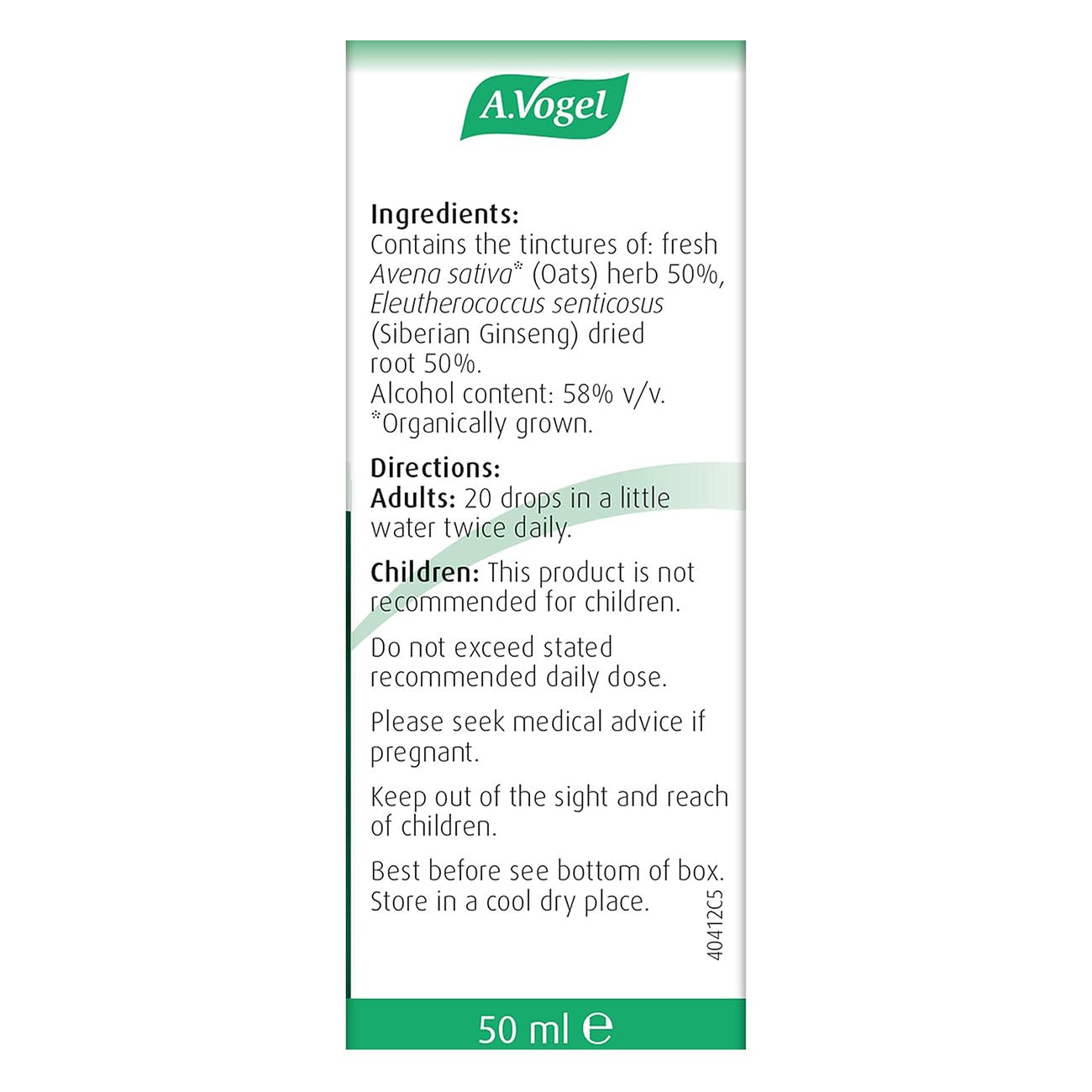 Ginsavena Drops Tincture 50ml - A. Vogel - Herbal Supplement - Eco Natural Products