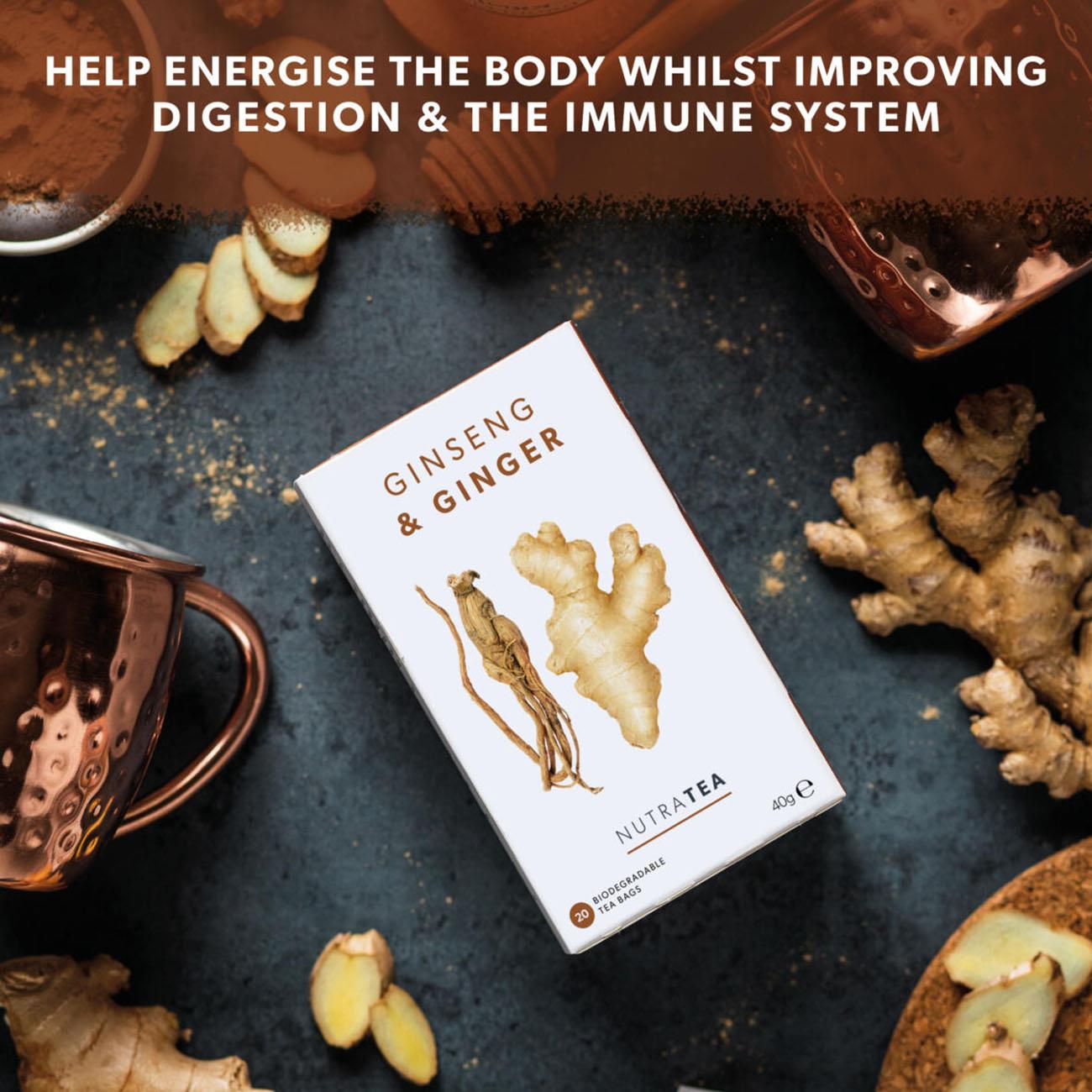 Ginseng & Ginger Herbal Tea 20 Bags - NutraTea - Herbal Tea - NutraTea