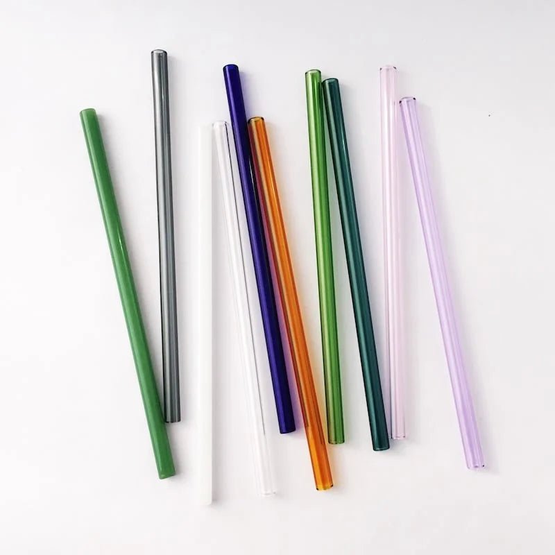 Glass Straw - Standard 8" - Orange - Strawesome - Glass Straws - Eco Natural Products