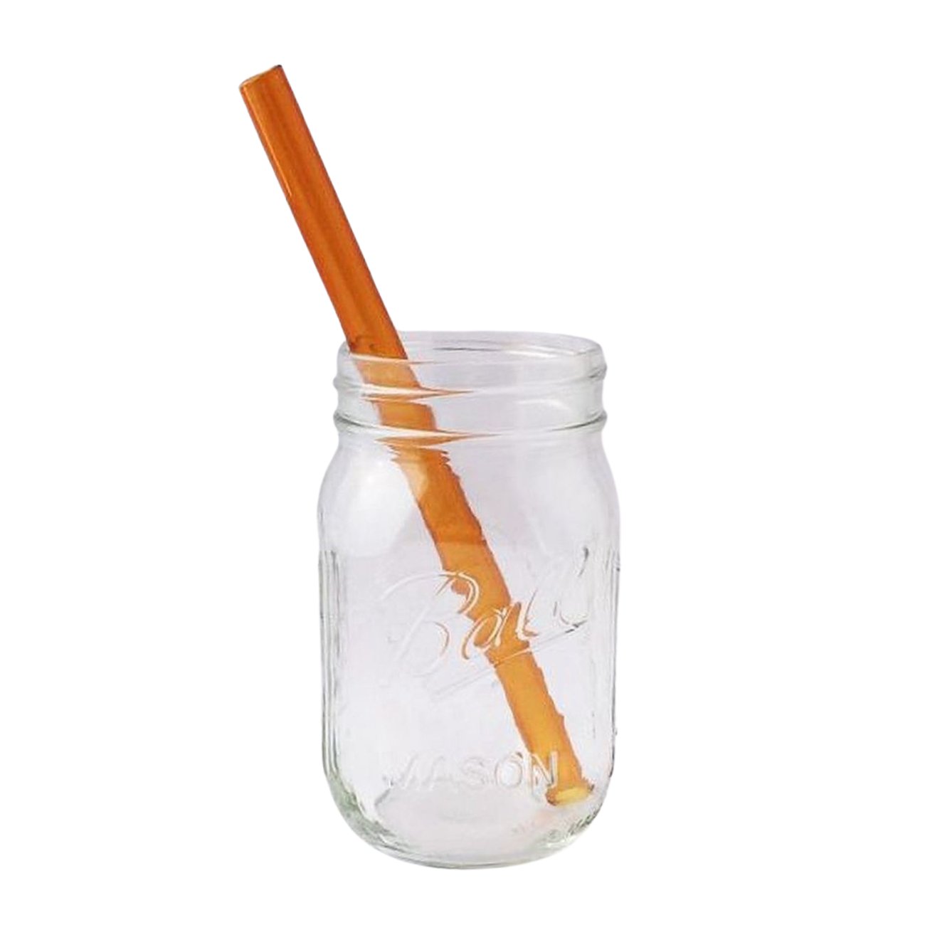 Glass Straw - Standard 8" - Orange - Eco Natural Products - Strawesome - Glass Straws