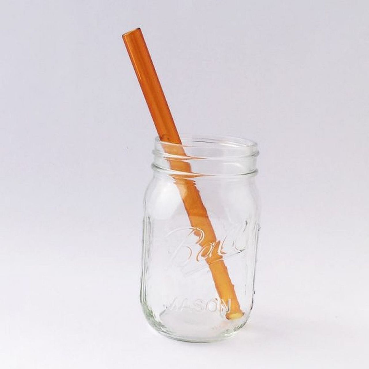 Glass Straw - Standard 8" - Orange - Eco Natural Products - Strawesome - Glass Straws