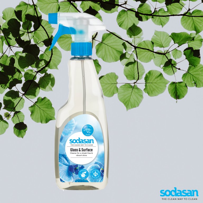 Glass & Surface Cleaner 500ml - Eco Natural Products - Sodasan - Cleaner