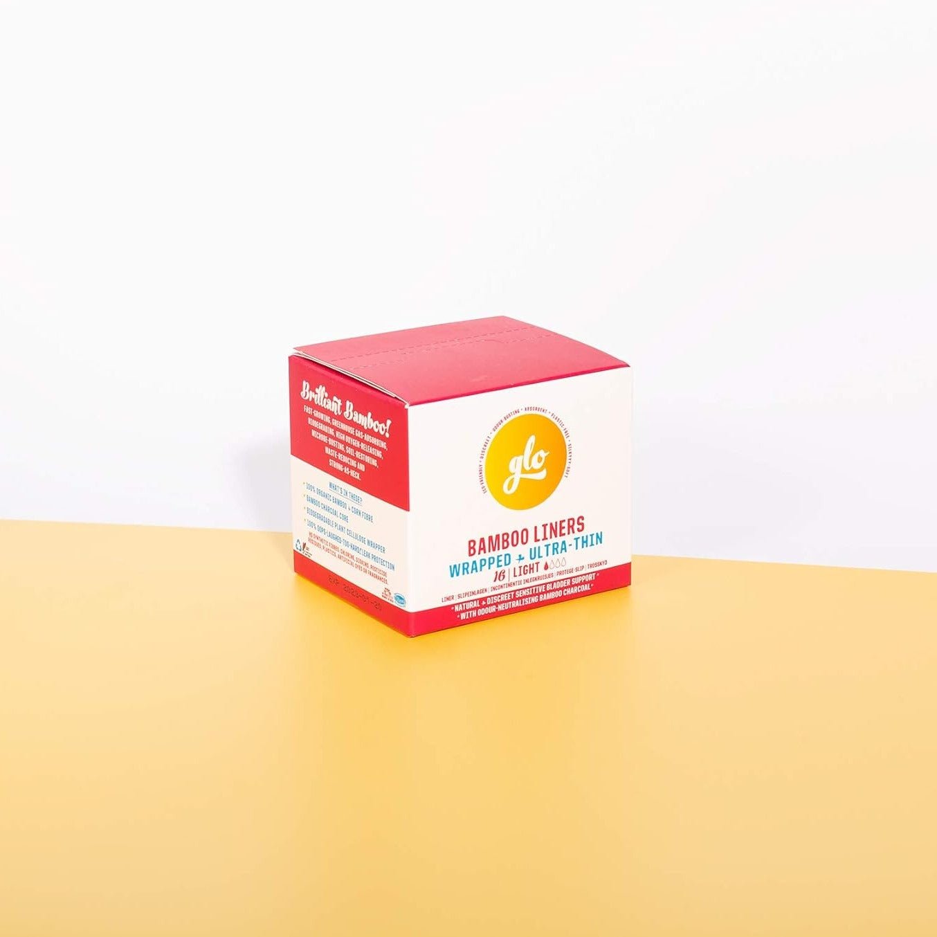 Glo Bamboo Liners for Sensitive Bladder (16 liners) - Here We Flo - Incontinence Aids - Eco Natural Products