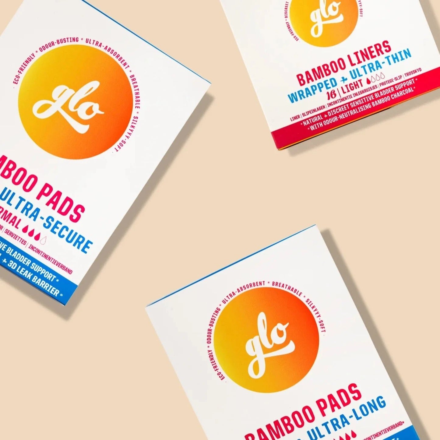 Glo Bamboo Liners for Sensitive Bladder (16 liners) - Here We Flo - Incontinence Aids - Eco Natural Products