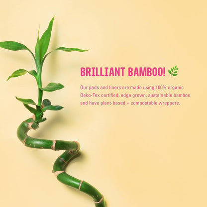 Glo Bamboo Liners for Sensitive Bladder (16 liners) - Here We Flo - Incontinence Aids - Eco Natural Products