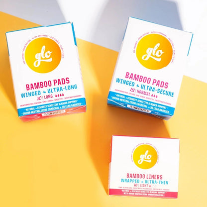 Glo Bamboo Liners for Sensitive Bladder (16 liners) - Here We Flo - Incontinence Aids - Eco Natural Products