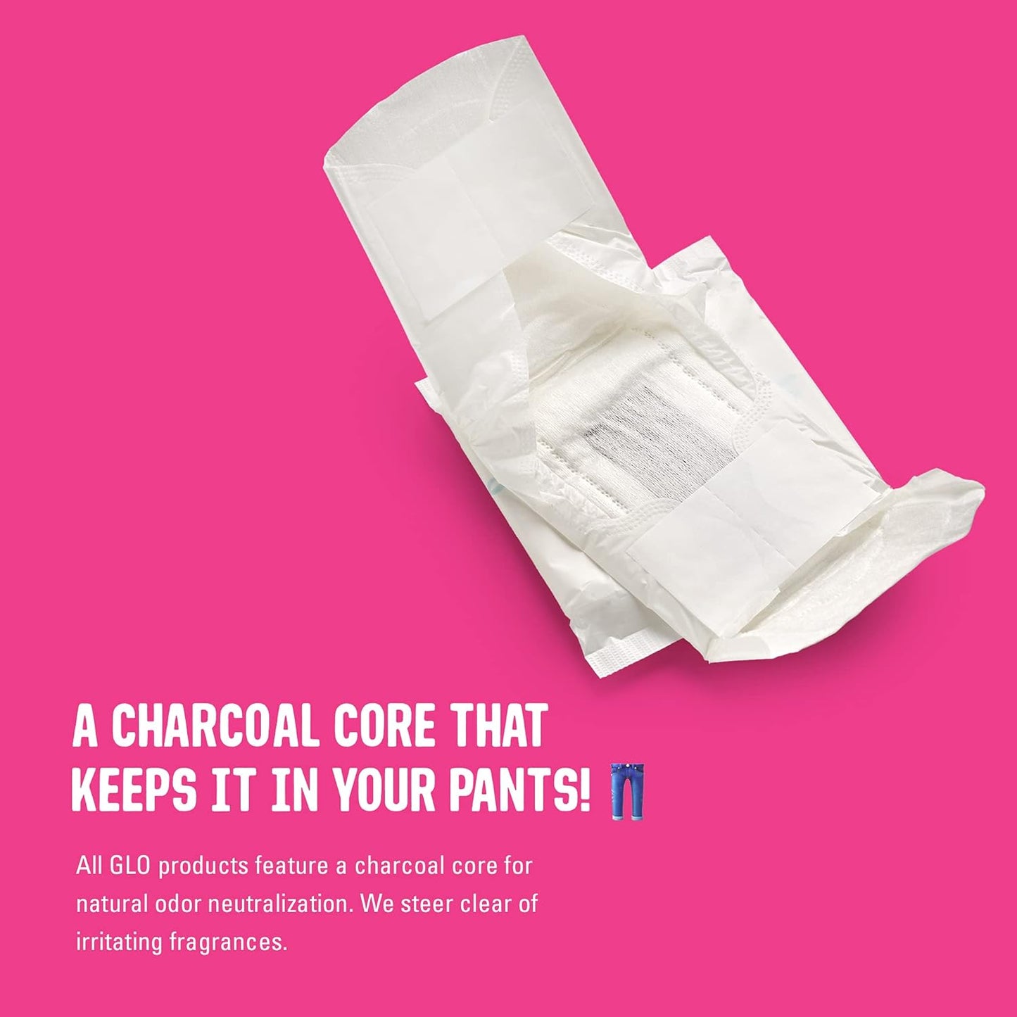 Glo Bamboo Long Pads for Sensitive Bladder (10 pads) - Glo - For Sensitive Bladders + Light Incontinence - Eco Natural Products