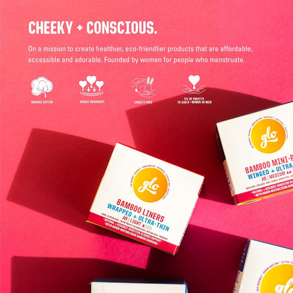 Glo Bamboo Long Pads for Sensitive Bladder (10 pads) - Glo - For Sensitive Bladders + Light Incontinence - Eco Natural Products