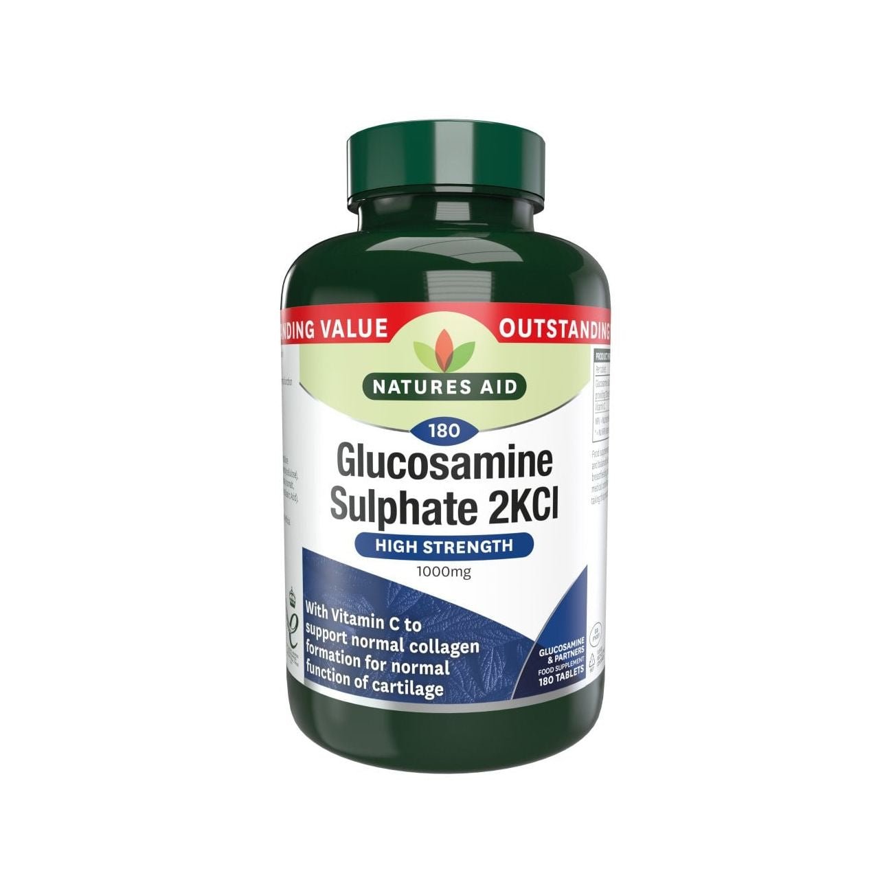 Glucosamine Sulphate 1000mg 180 Tablets - Natures Aid - Vitamins & Supplements - Eco Natural Products