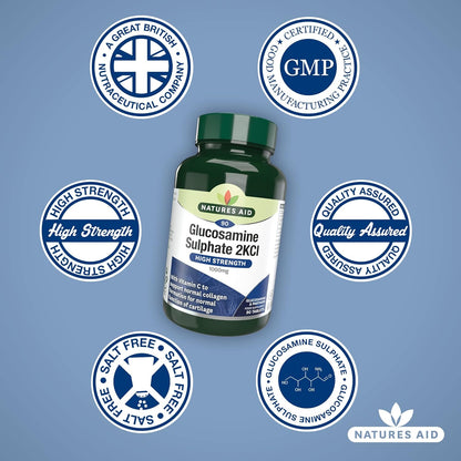 Glucosamine Sulphate 2KCI with Vitamin C 1000mg Half Price 90 Tablets - Natures Aid - Vitamins & Supplements - Eco Natural Products
