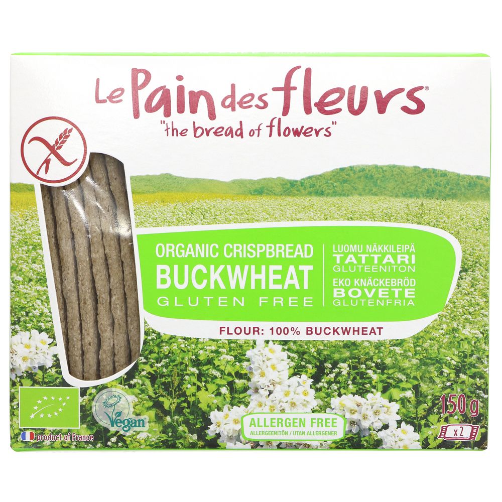 Gluten Free Buckwheat Crispbread 125g - Le Pain des Fleurs - crisps - Eco Natural Products
