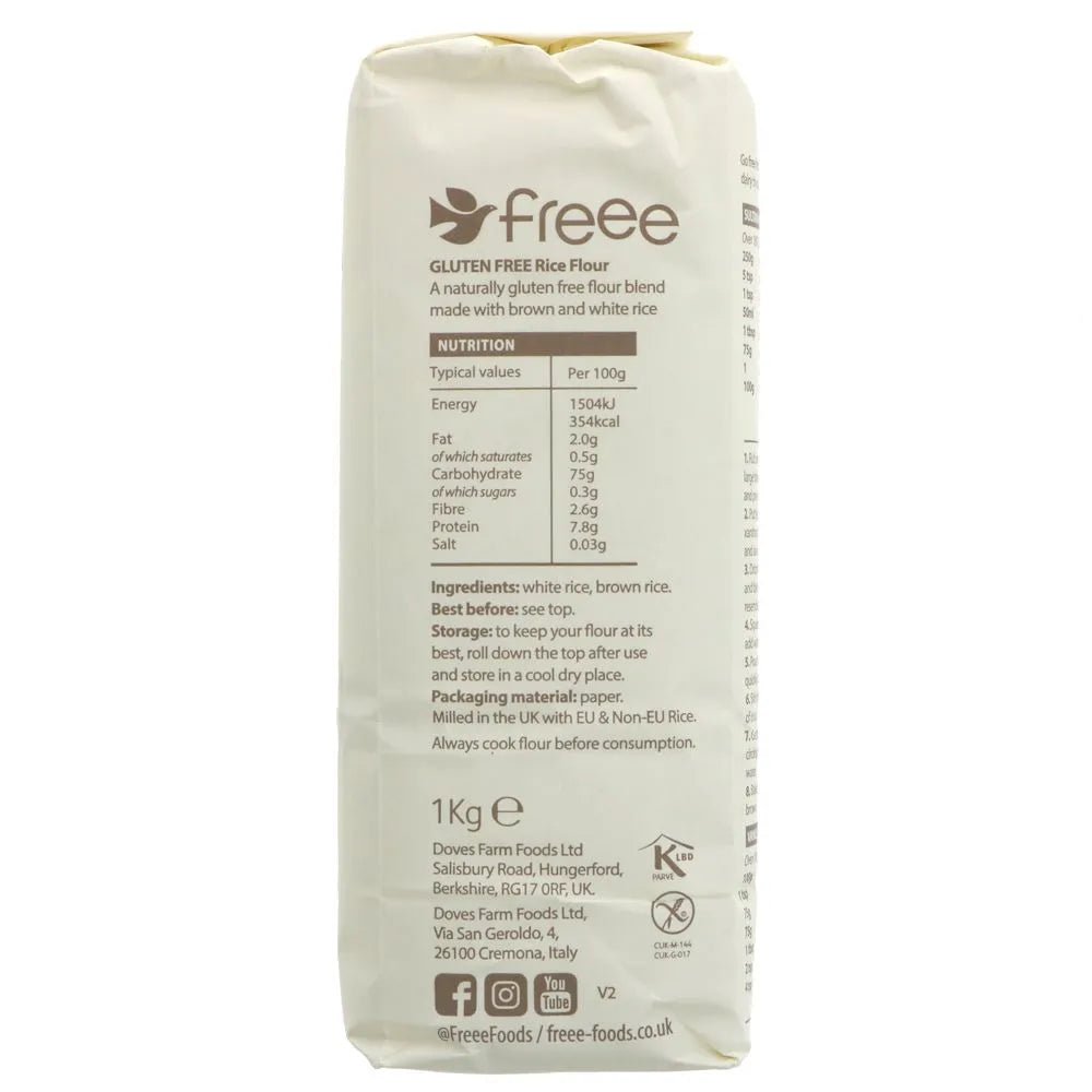 Gluten Free Rice Flour 1kg Damaged Packaging - Doves Farm - Flour - Doves Farm