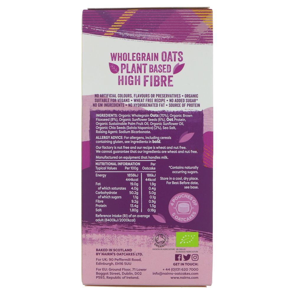 Gluten Free Super Seeded Oatcake 180g - Nairns - Snack Foods - Eco Natural Products