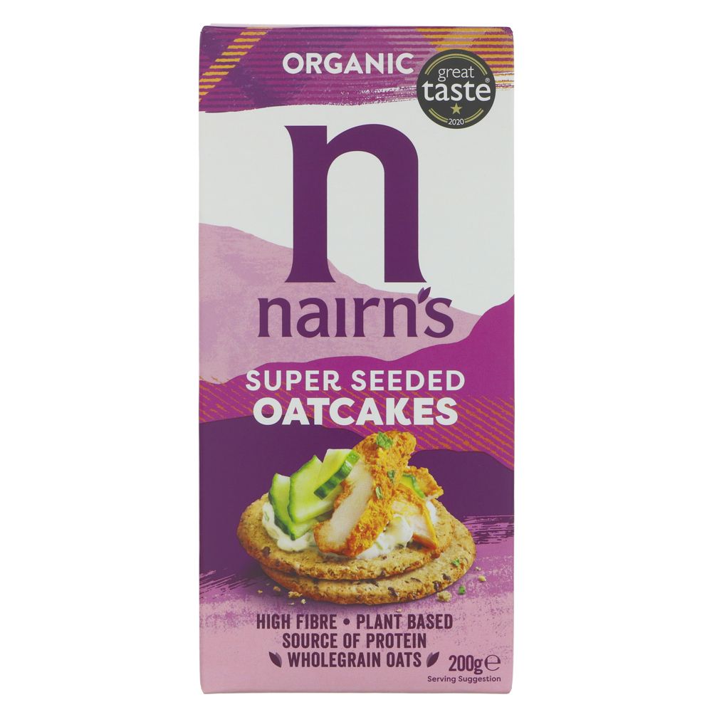 Gluten Free Super Seeded Oatcake 180g - Nairns - Snack Foods - Eco Natural Products
