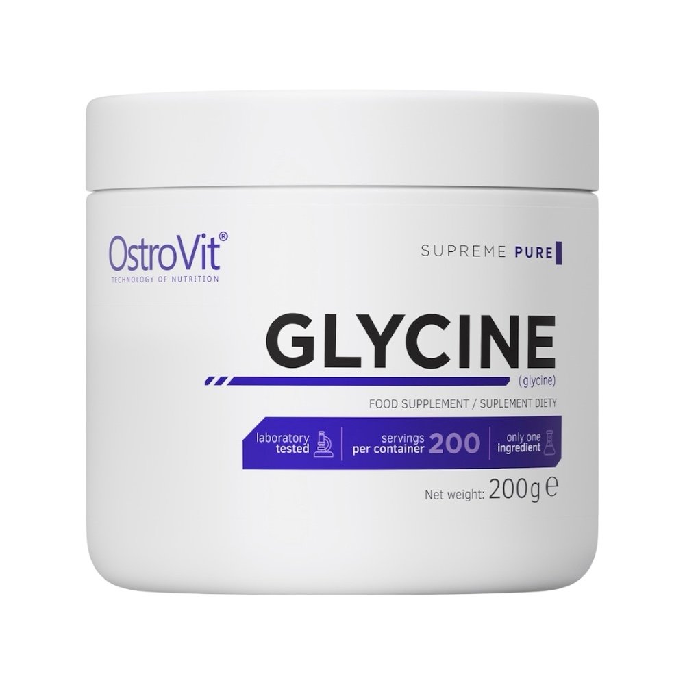 OstroVit Glycine Powder 200g — pure L-glycine amino acid, unflavoured