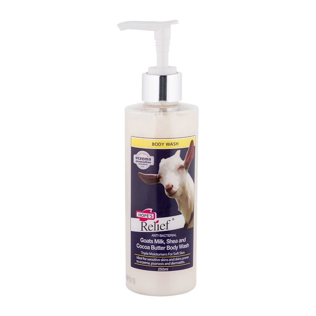 Goats Milk Body Wash with Cocoa & Shea Butter 250ml - Eco Natural Products - Hopes Relief - Body Wash