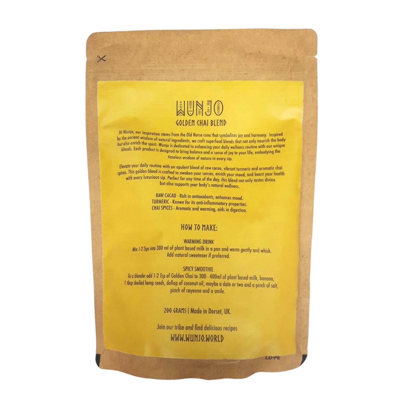 Golden Chocolate Chai 250g - Eco Natural Products - Wunjo - Chocolate