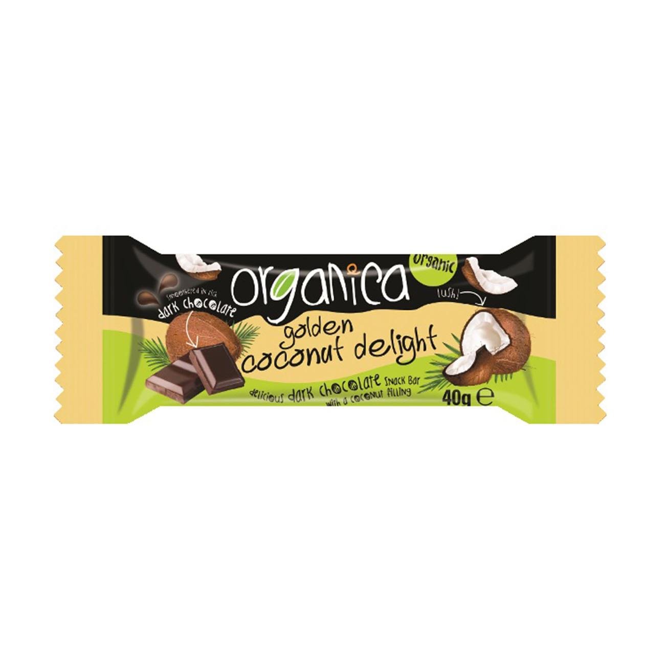 Golden Coconut Delight Snack Bar 40g - Organica - Snack bar - Eco Natural Products