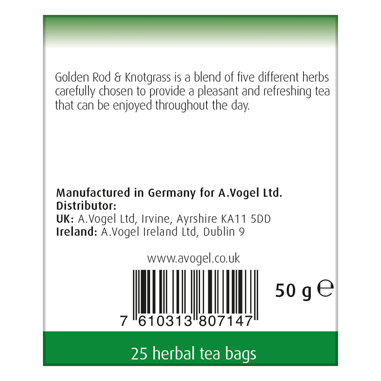 A.Vogel Golden Rod & Knotgrass Cleansing Herb Tea 25x2g