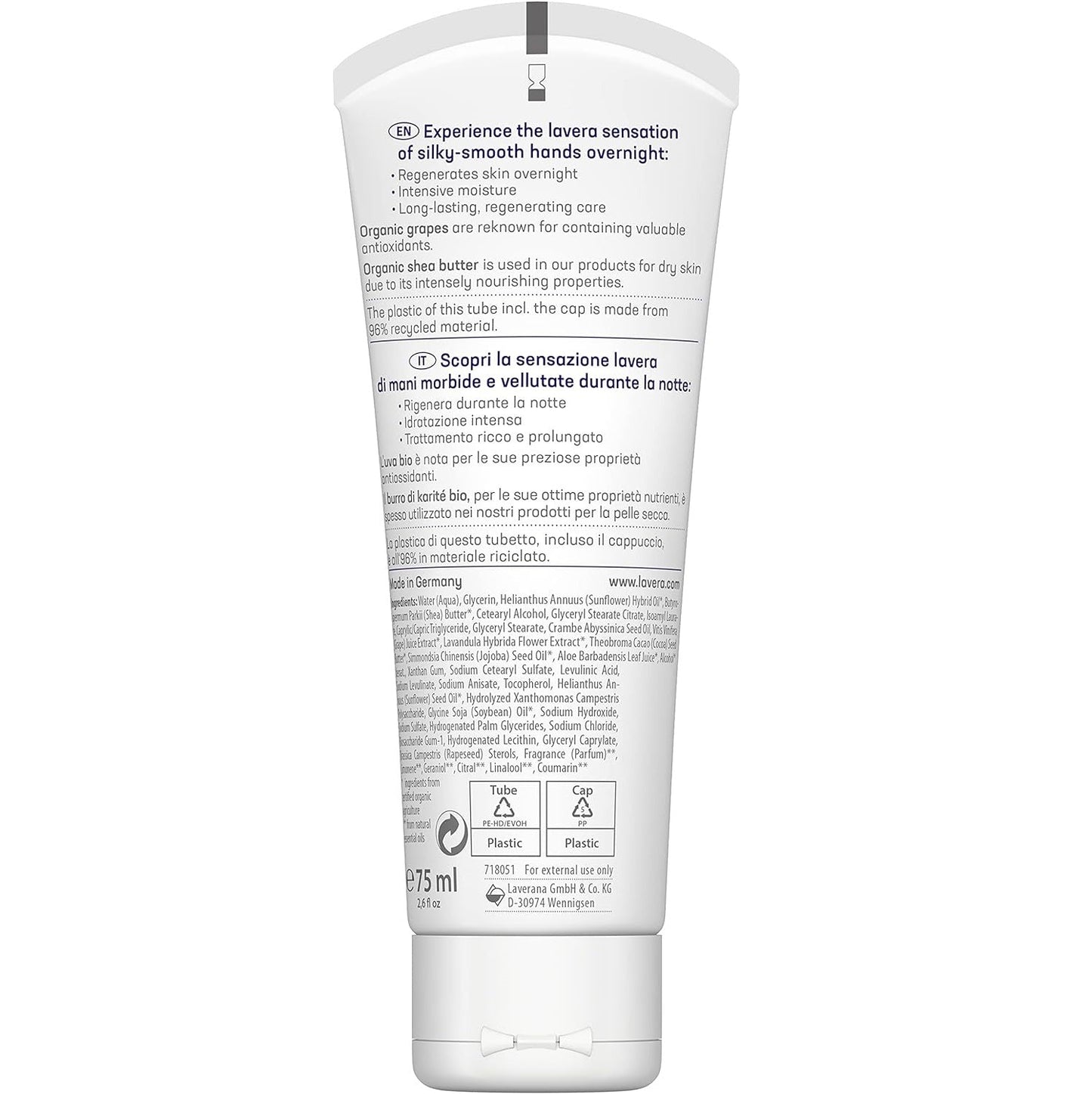 Good Night 2in1 Hand Cream & Mask 75ml - Lavera - Hand cream - Eco Natural Products